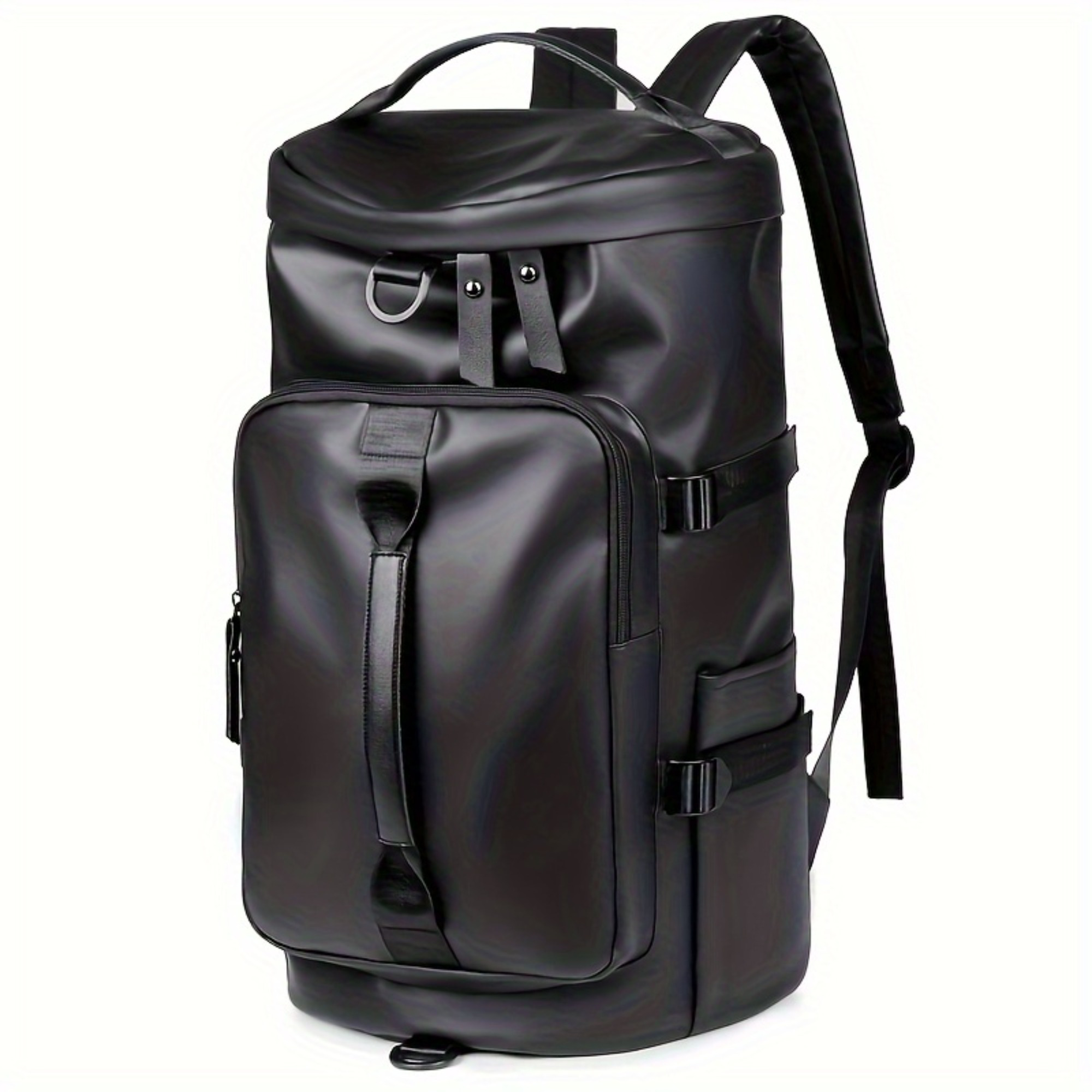 Men's backpack Outdoor Men's Large Capacity Convenient Dual-Use Backpack and Tote Bag, Black & Gray Casaul Pack with Multiple Ways to Carry Suitable for Fitness Travel Multi-Purpose Ideal Gift, Expandable Backpack for Men, Large Capacity Travel