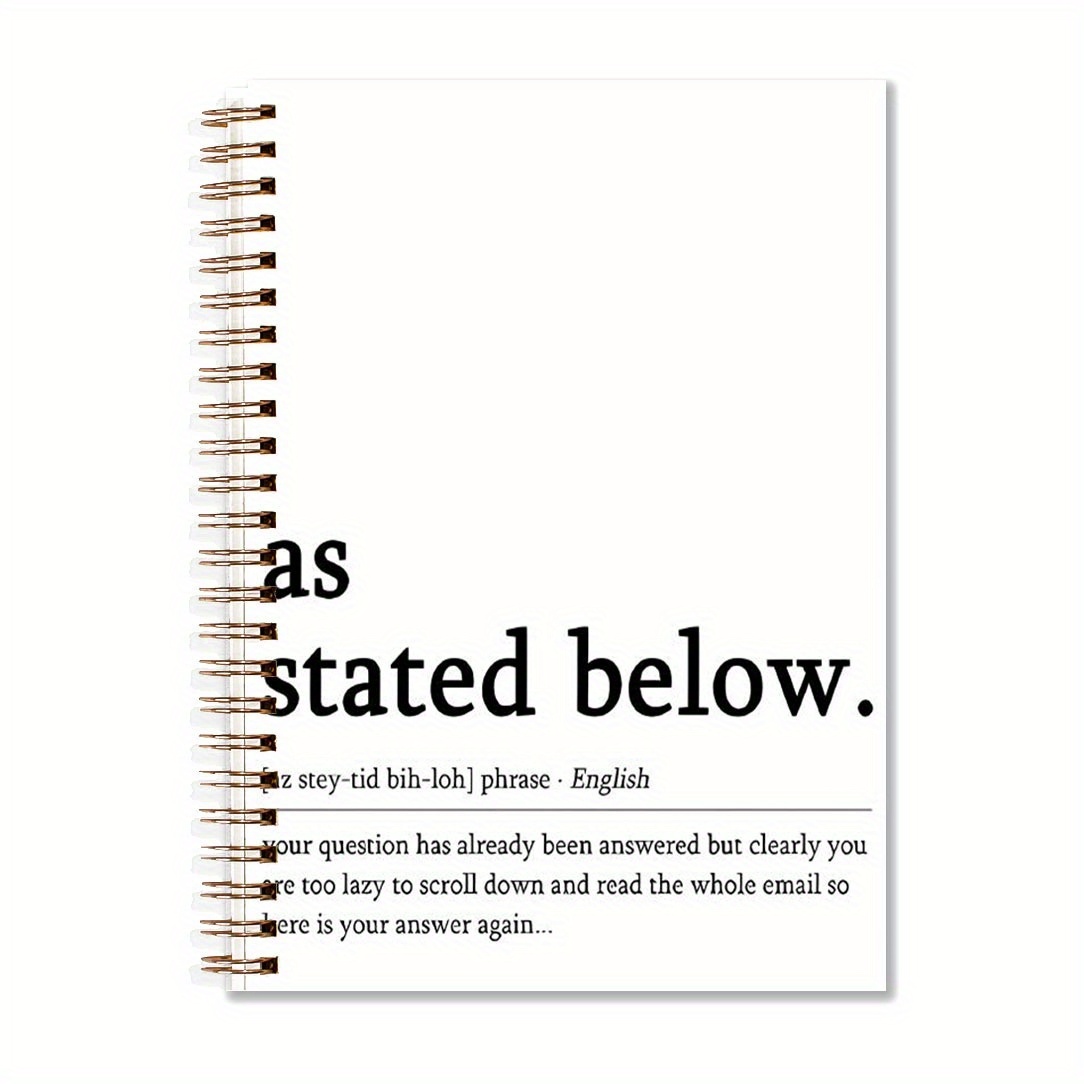 

Chic Featured Text Notebook - Ideal Gift , Office & School Supplies, 5.5x8.3in With 50 Pages - & Journaling