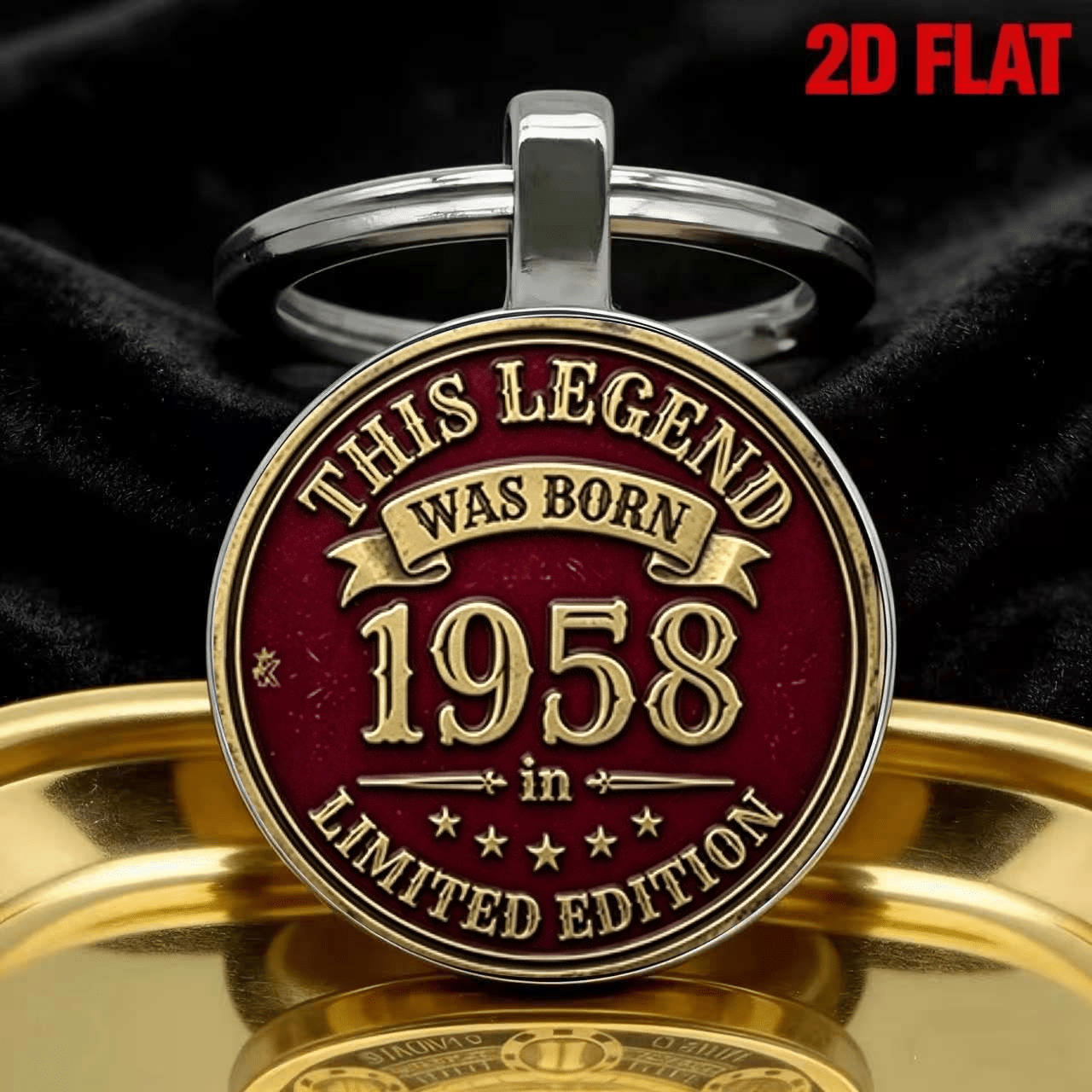 TEMU 1pc, This Legend Was Born 1958 Key Chain, Suitable For Backpack Pendants, Wallet Decorations, Daily Wear Additions, Key Chain Pendants, Father's
