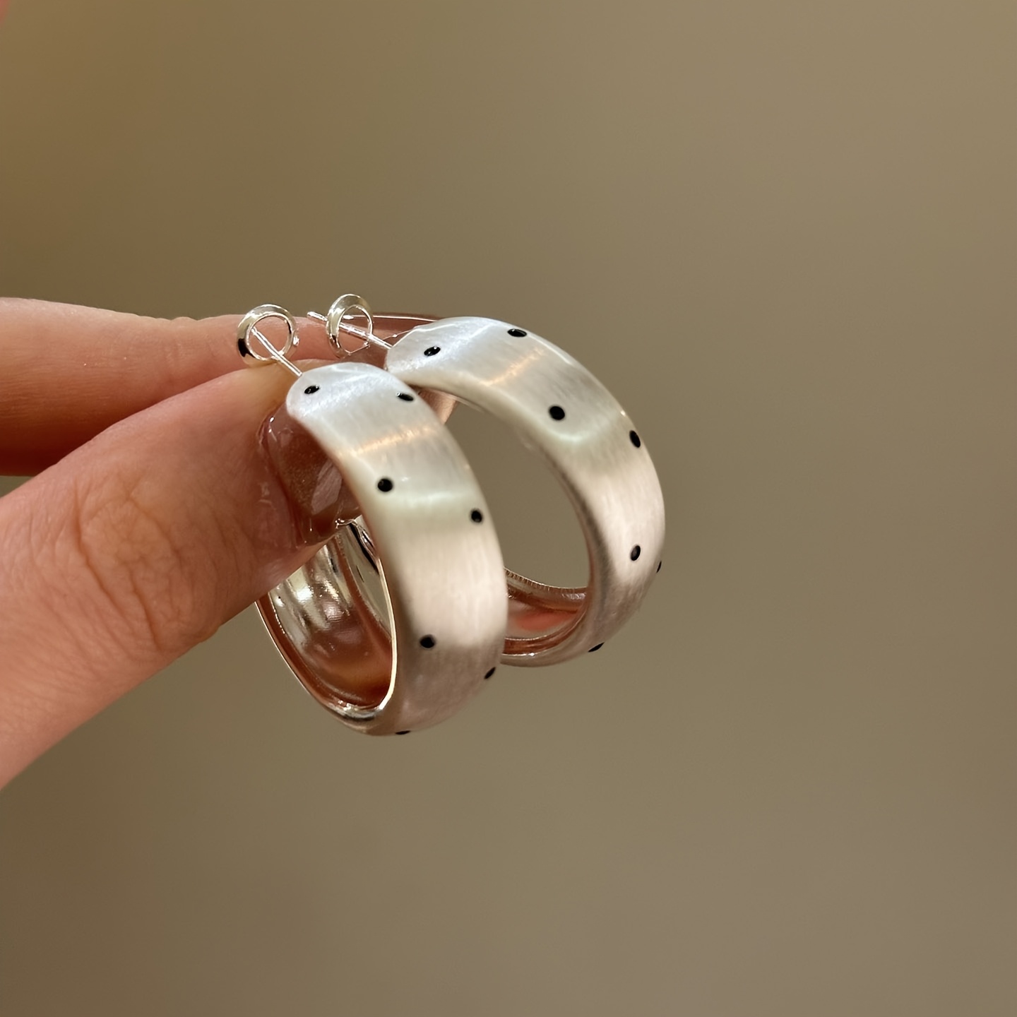 TEMU Pendientes geométricos de negros cepillados estilo vintage - Pendientes de lujo , elegantes y con estilo para mujer, adecuados para uso diario o