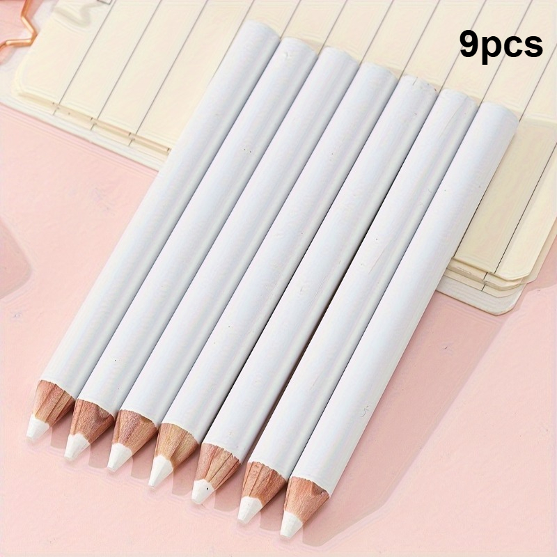 TEMU 9-pack Chalk Marking Pencils - High-visibility Chalk With Easy-erase For Dressmaking, Fabric Marking, Diy Sewing & For Dressmakers, Beginners,