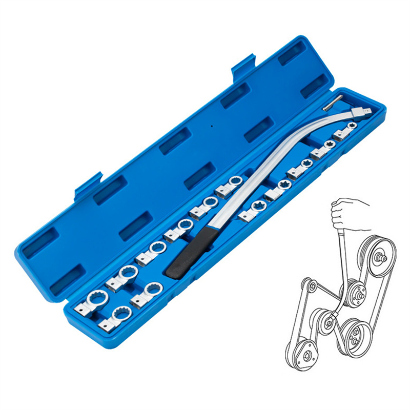 TEMU 15pcs Universal Tool Kit For Removing Idler Belt Tensioner Pulleys, Featuring A 12-point Wrench Set For Belts Ranging From 12 To 19mm (0.47 To