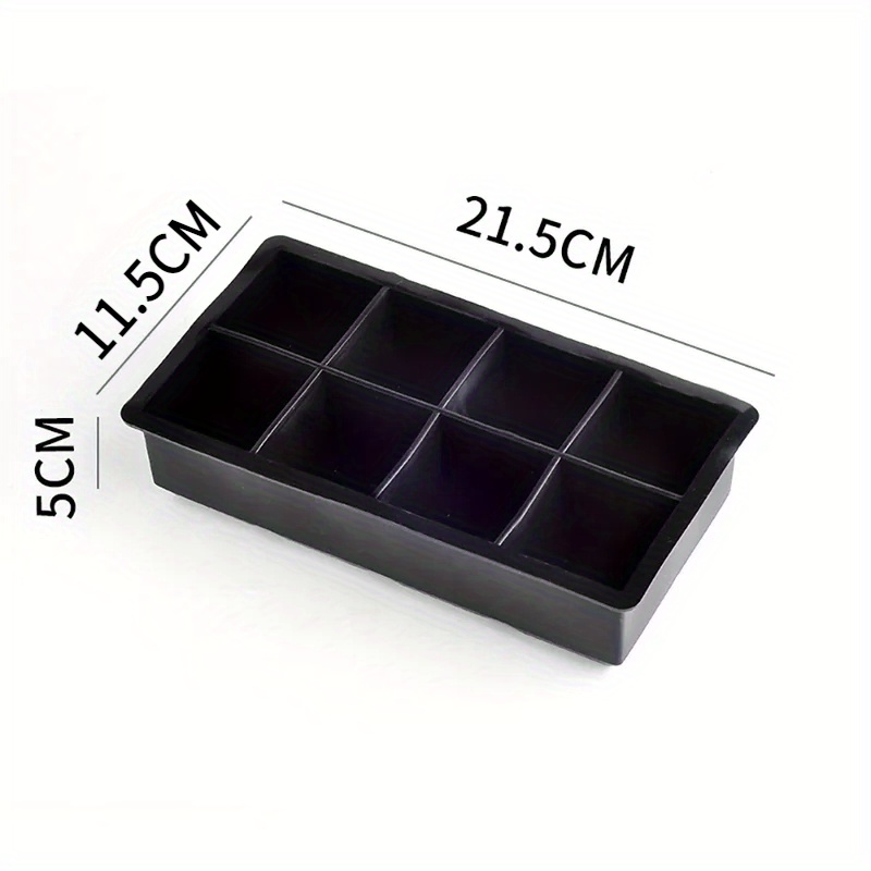 1pc Large Silicone Cube Of Ice Tray With 4, 6, Or 8 Grids, Suitable For Making Ice For Whiskey, Cocktails, Or Coffee