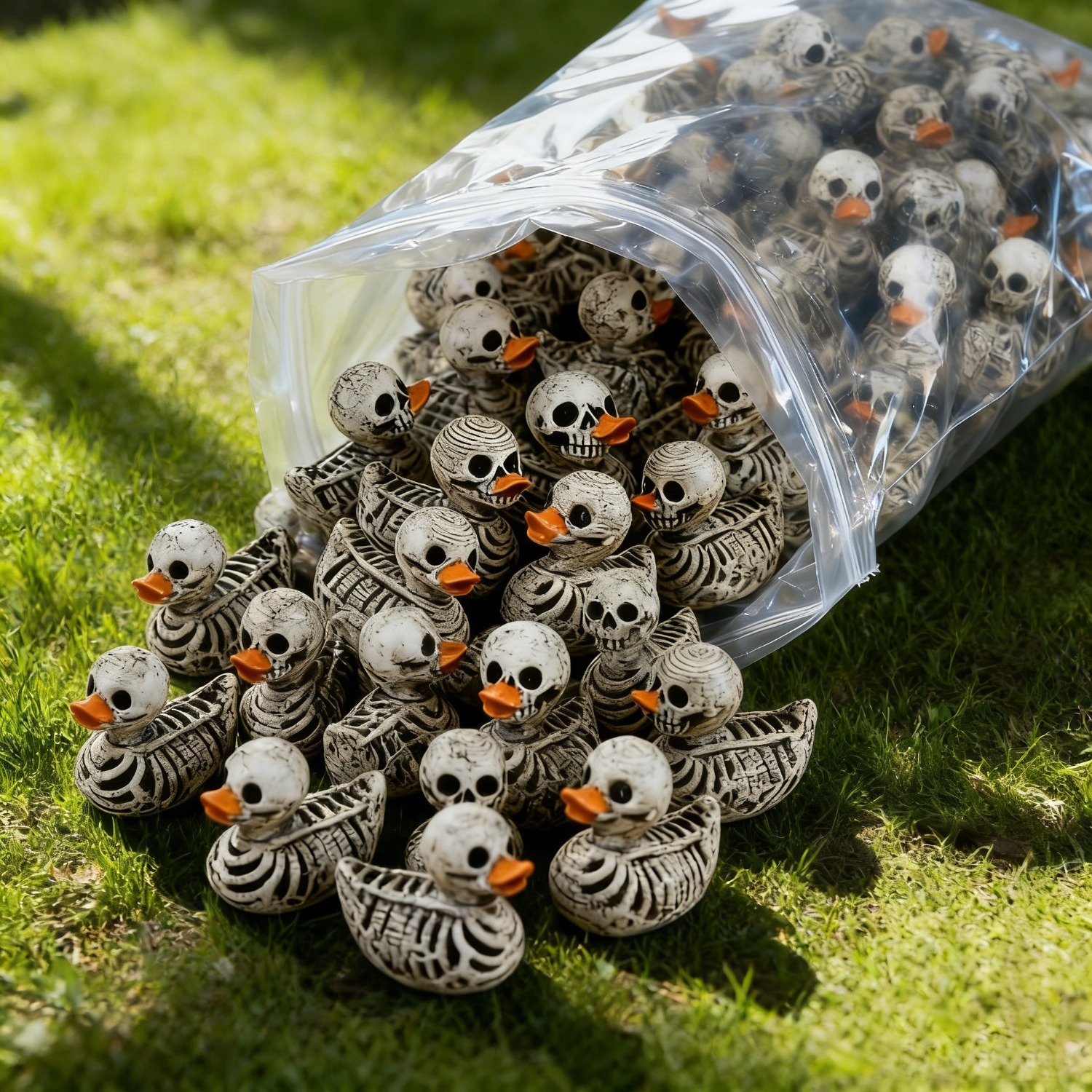 mini skeleton duck figurine spooky cute resin duck decor gothic halloween ornaments for fairy garden micro landscape dollhouse halloween party desk decor   decor miniature duck collectibles