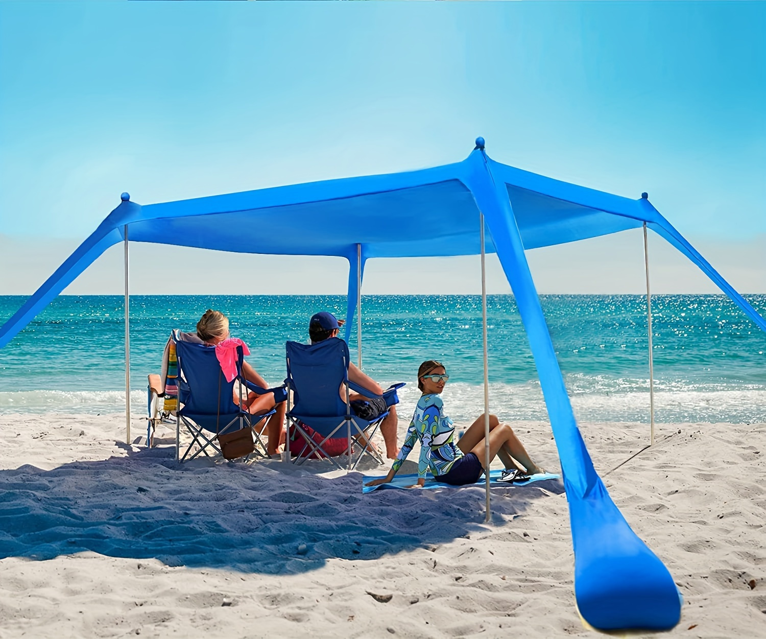 [Portable Sunshade] Portable Outdoor Sunshade Tent | Square, Easy Pull Rope Closure, Suitable for Camping, Fishing, Backyard Entertainment or Picnic, Universal for Spring, Summer, Autumn and Winter