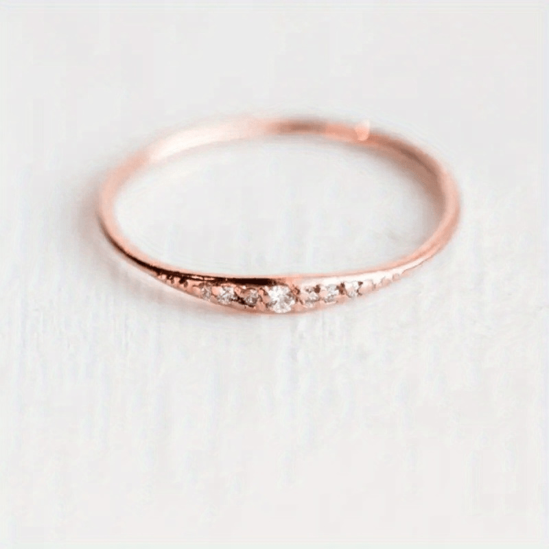 Synthetic Zirconia Women's Eternal Ring Classic Minimalist Stackable Thin Ring 1pc with Synthetic Versatile Everyday Casual Fashion Ring Gift for Women