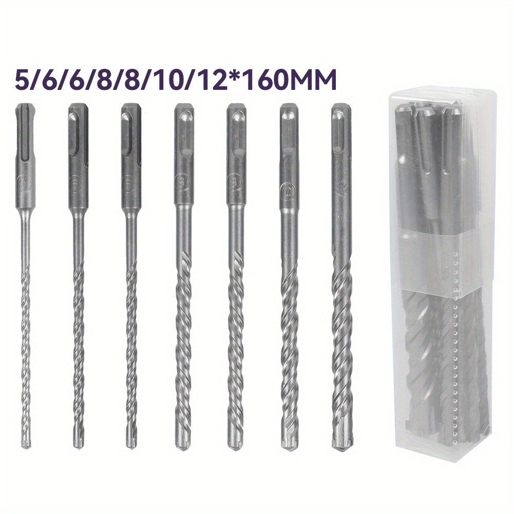 7pcs Hammer Drill Bit Sets Concrete Drill Bit 5-12mm Hammer Drill Additions