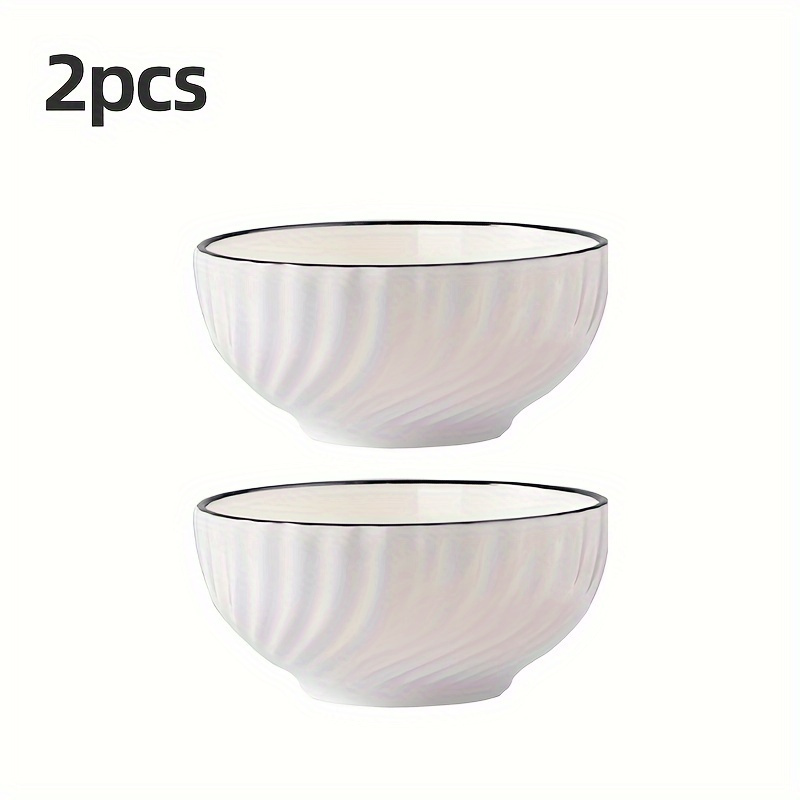 Image of Of 2 Ceramic Bowls, Spacious Soup Bowls With A , Ideal For Ramen Noodles, Suitable For Home Kitchens And Restaurants, Kitchen Essentials, And Tableware Additions