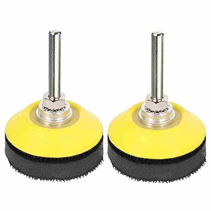 TEMU 2/4 Set 2-inch/3- And Loop Sanding Pads With 1/4-inch Shank Adapter, Soft Foam Layer Cushioning For Drills, Pneumatic Grinders, , And Rotary
