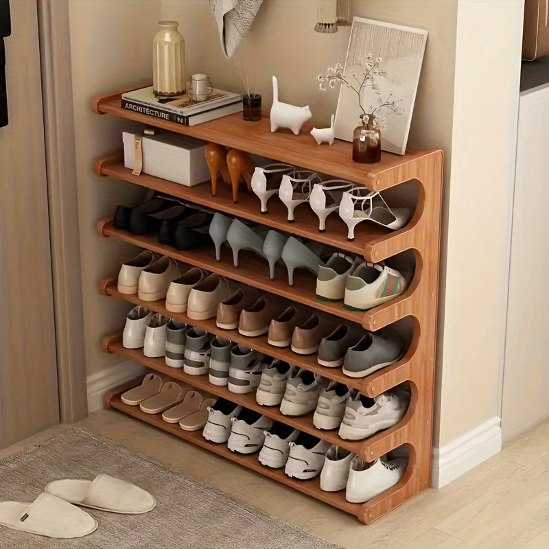 Étagère à Chaussures Pliable En Bambou Naturel – Rangement Pratique Pour Couloir, Placard, Chambre – Design Multifonction - 4