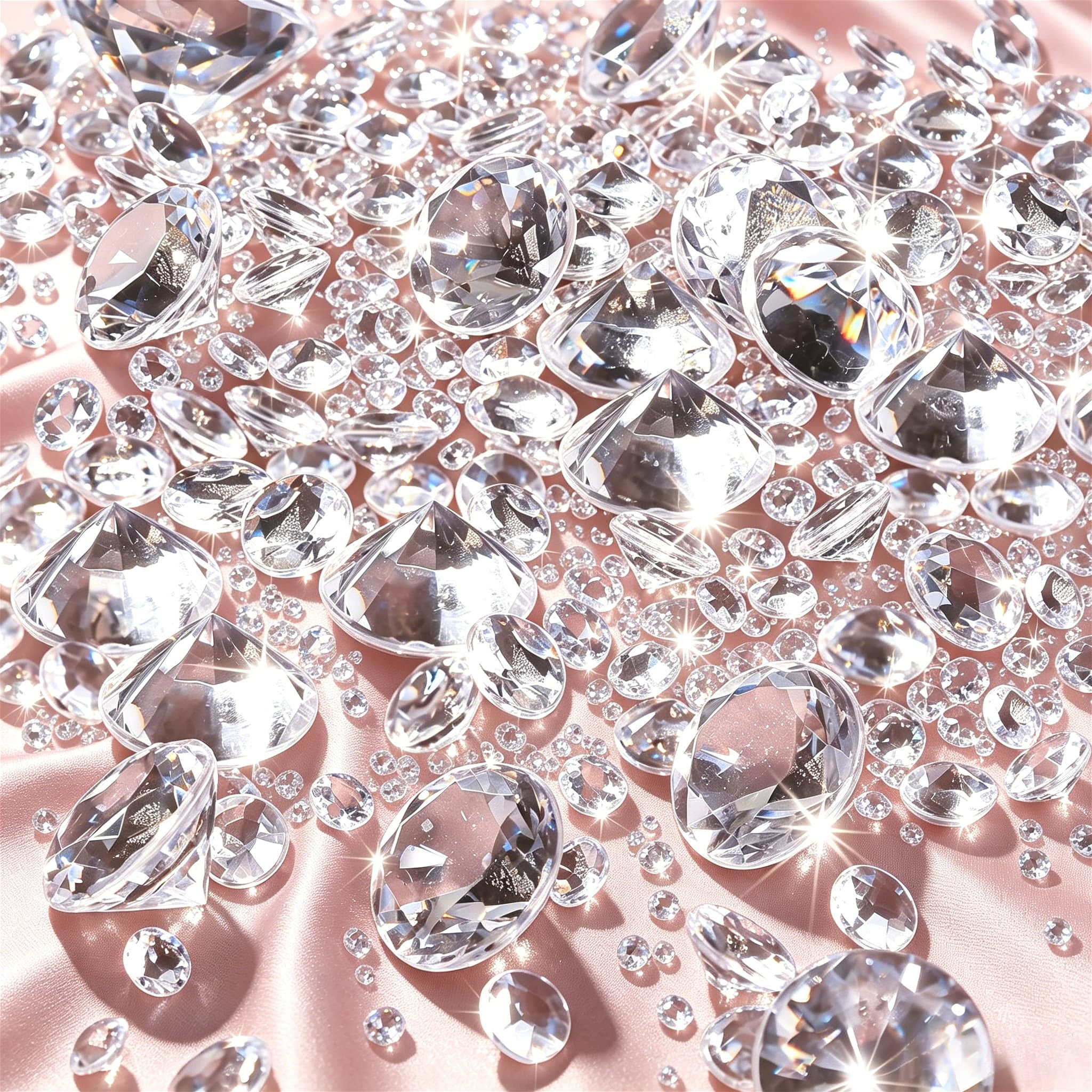 TEMU 4033pcs, Sparkling Transparent Acrylic Diamonds For Centerpieces, Crafting, Vase Fillers For Home Decor, Acrylic Diamond Table Scatter Crystals,