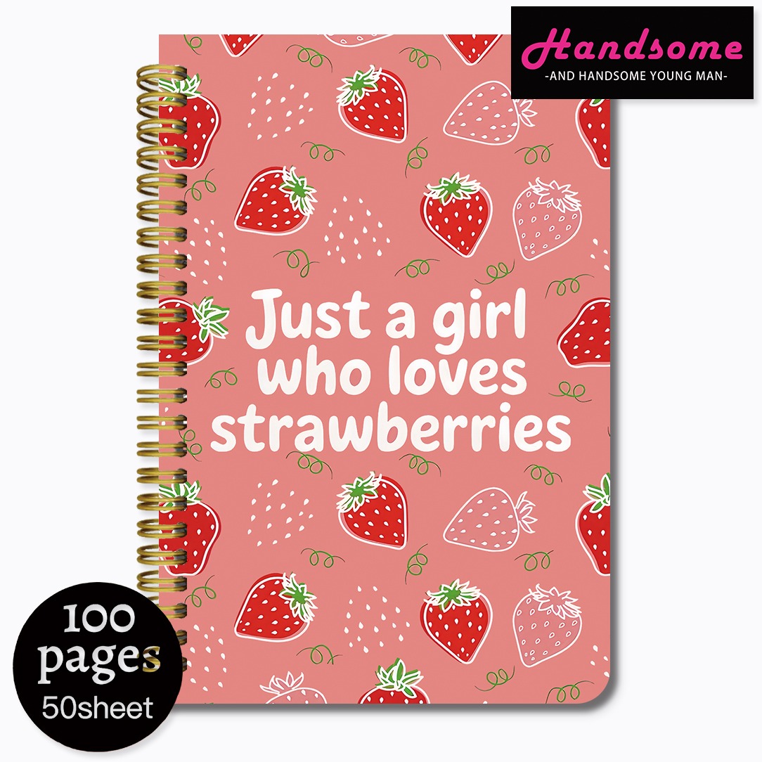 TEMU Carnet Spirale Thème Fraise pour Femmes et Amoureuses des Fraises - Journal à Motif , Cadeau Inspirant pour Passionnées de Fraises, Format