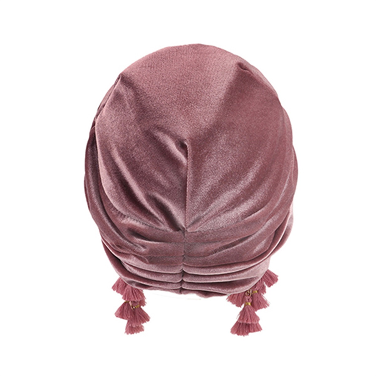 elegant purple satin tassel turban hat women breathable - Temu display picture 2