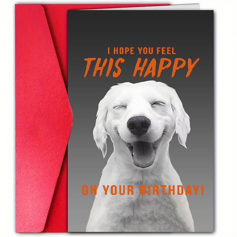 

1pc Card With Envelope, 12cm*18cm, Funny , Universal Paper Greeting Card For Pet Owners, Cat/dog Lovers, Friends, , , Unique Creative Wishes, Suitable For Anyone