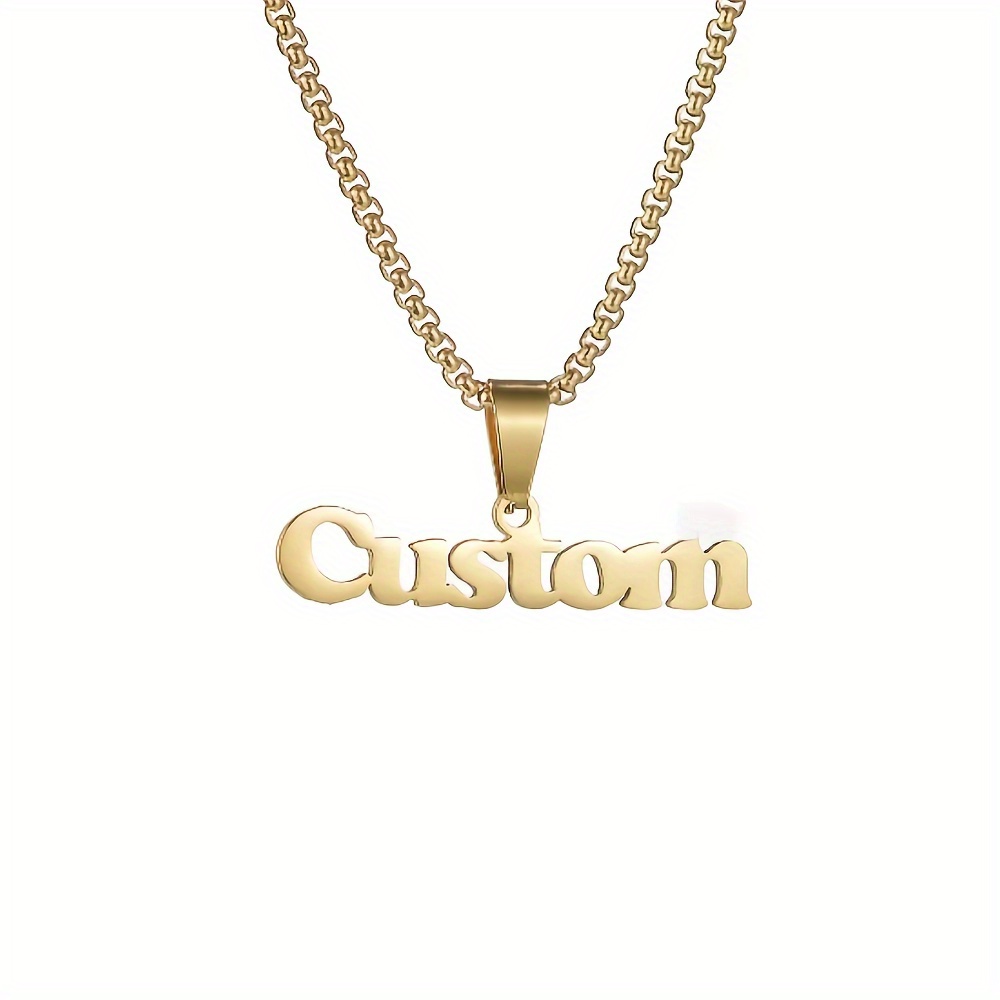Custom 18K Plated Stainless Steel Name Necklace — Personalized Gift