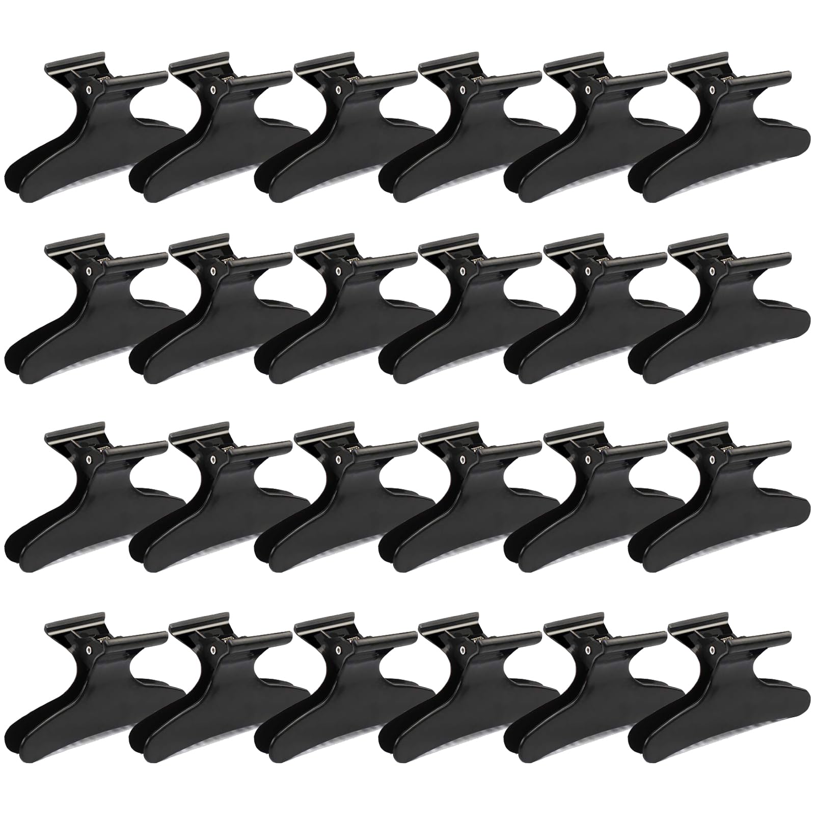 TEMU [Grandes pinces à cheveux] Lot de 24 grandes pinces à cheveux | Pinces papillon de salon pour sectionner et coiffer | Accessoires de coupe de