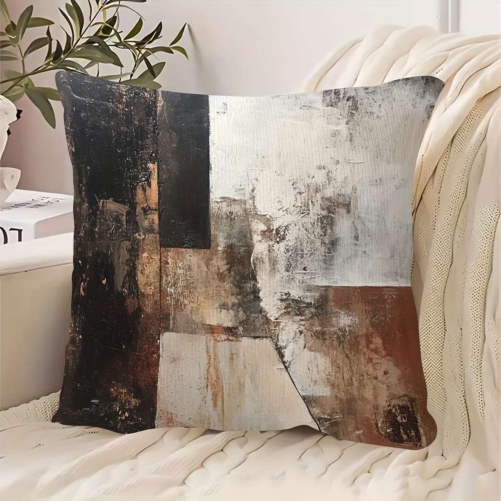 TEMU 2d Plane - 1 Double-sided Plush Decorative Pillow Cover, Brown , Enhancing Of Your Sofa, Living Room, Bedroom, Or Office. That The Pillow Insert