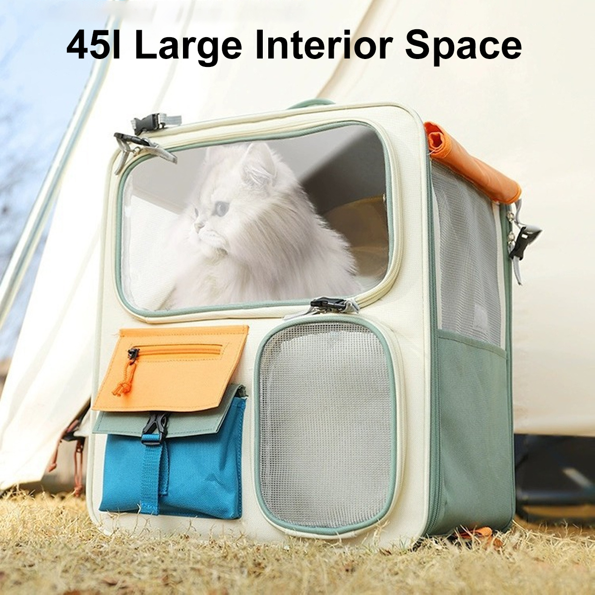 Cat Bag for Outdoor Activities, Large Cat Backpack, Pet Backpack, Space Cabin Breathable Portable Backpack, Backpack, Cat And Dog Supplies - Image 11