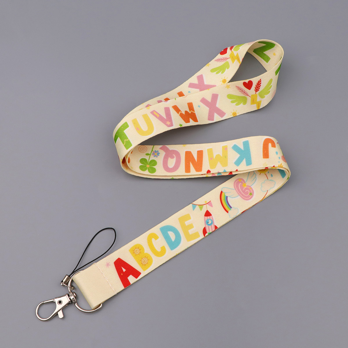 Image of 1pc Dmlsky Cute Letter Lanyard With Compatible For Id Badge Holder, Usb Phone Strap, Keychain - Hang Rope For Keys, Cards, Mobile Devices - Diy Accessory For, Office, Events, (dmlsky Brand)