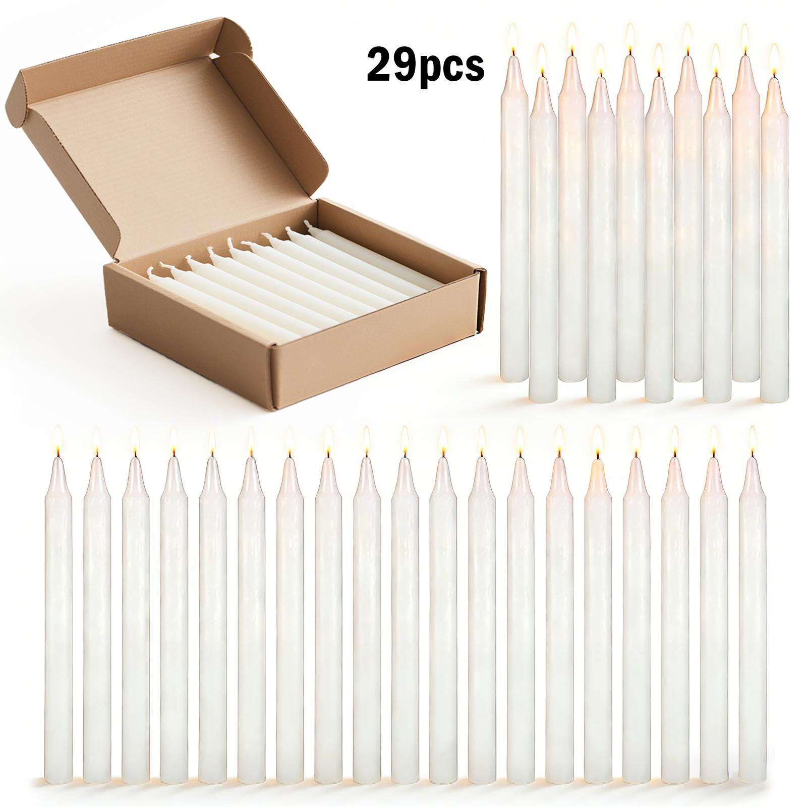 10.5cm White Taper Candles, Ideal For Home, Wedding, Proposal, Church, Holiday Decor& Party Supplies