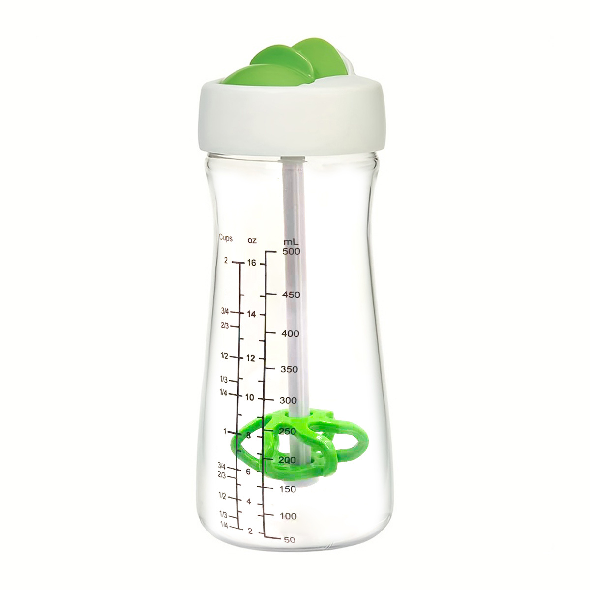 Image of 1 Portion Salad Cup With Hand-crank Spiral Mixer - Portable Seasoning Container Featuring Built-in Measurement And An Ergonomic Handle, Suitable For Fresh Salads, Meal Prep, And Picnics
