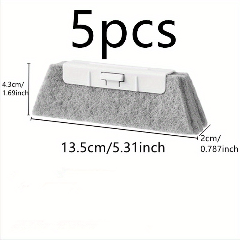 Image of 1/5 Replacement Brush Head, Window Brush, Multi-functional Detachable Brush Head Cleaning Brush, Door And Window Seam Cleaning