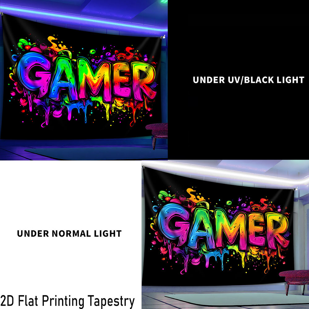 Tenture murale fluorescente uv pour décoration d'intérieur_voghion.com