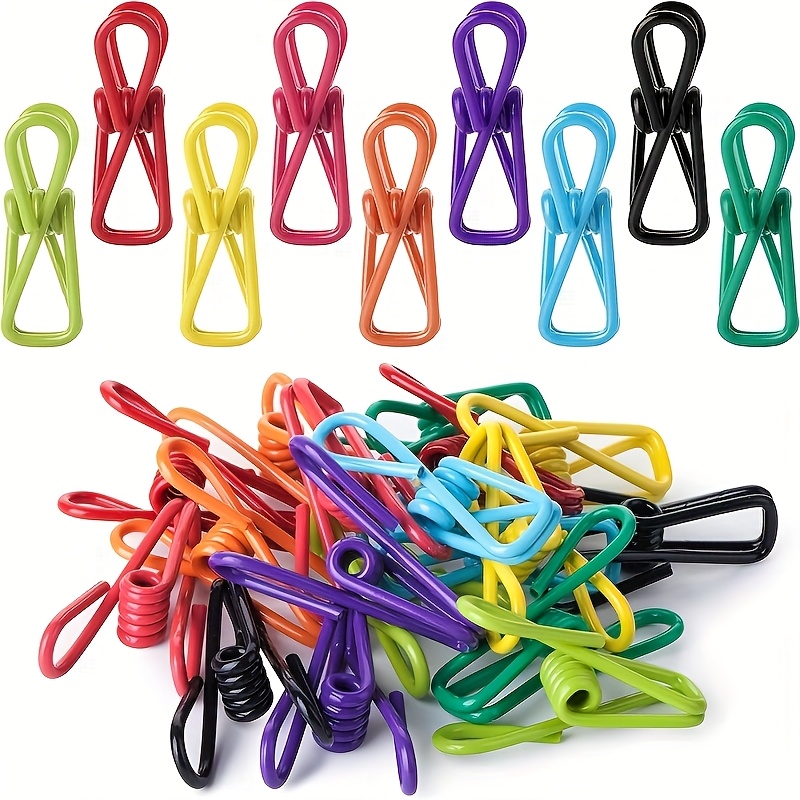 15 20 different colored chip clips practical pvc coated steel clips suitable for food packaging chip bags multi functional hangers practical clips and wire clips suitable for clothing clothespins clothes pins