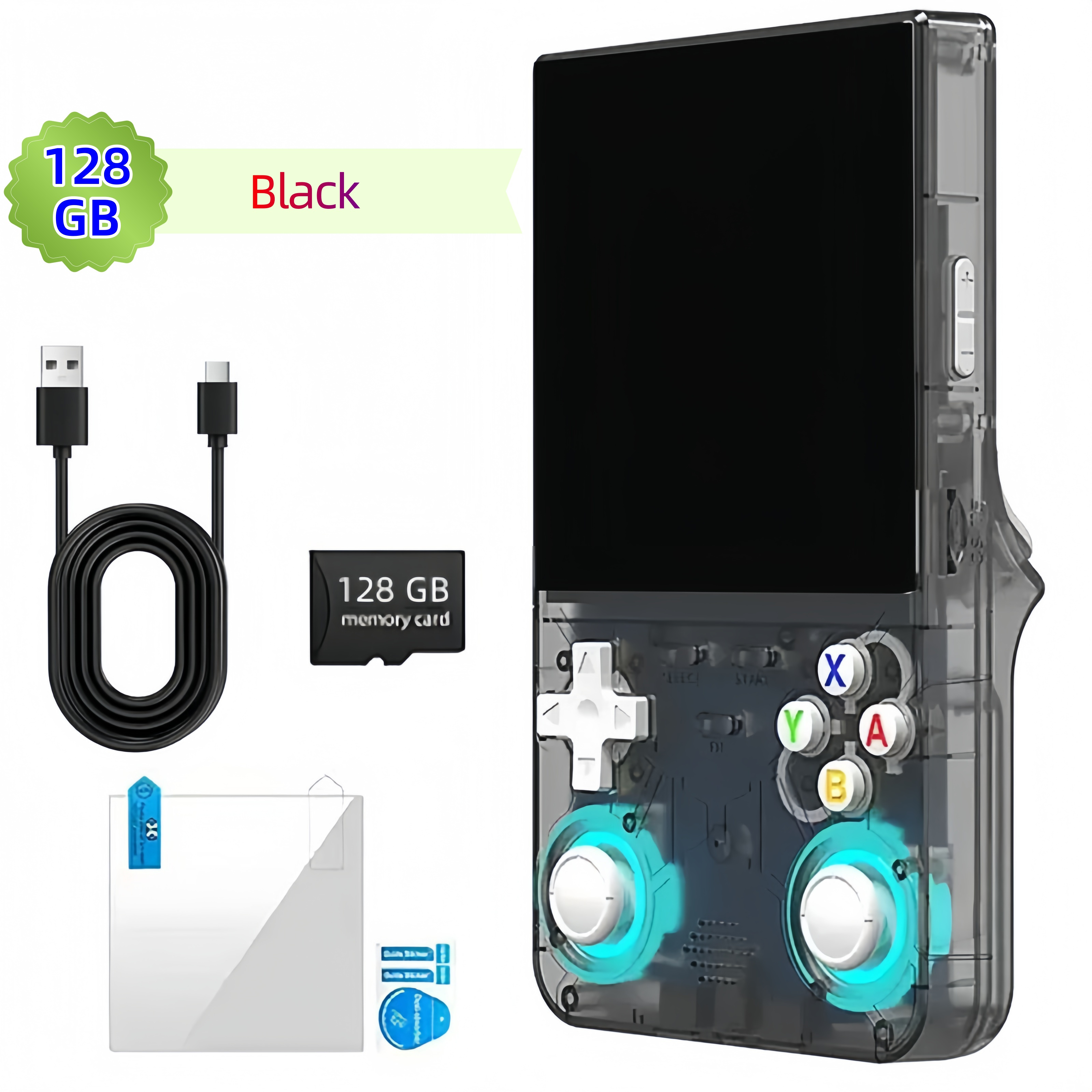 2025 Upgraded R36 Ultra Portable Handheld Game Console with 64GB/128GB Built-in Storage, 4-Inch IPS Full HD Screen, Dual Joysticks & 7-Color Options, Long Battery Life, Classic Entertainment Experience - Perfect Gift for Halloween & Christmas, Game Console for Android, Playful Design, Durable Construction
