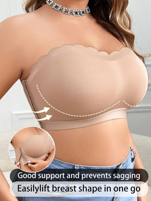 plus size womens strapless side bralette wire free camisole casual comfortable bra with beautiful thin s