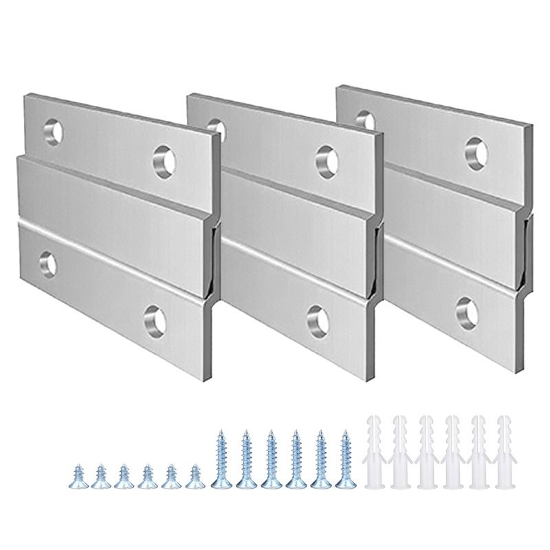 TEMU 24pcs (6 Brackets And 12 Screws And 6pcs Expansion Tubes) French Cleat Hanging Kit - -brackets With Anti-tip Design, Frame Suitable For Large