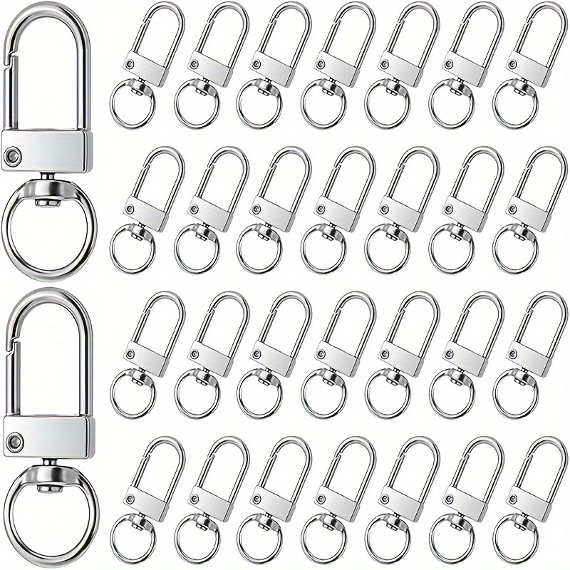 30 Metal Swivel Snap Keychain Hooks, Keychain Hooks For Diy Craft Accessories, Used In Making Keychains And Jewelry Connectors