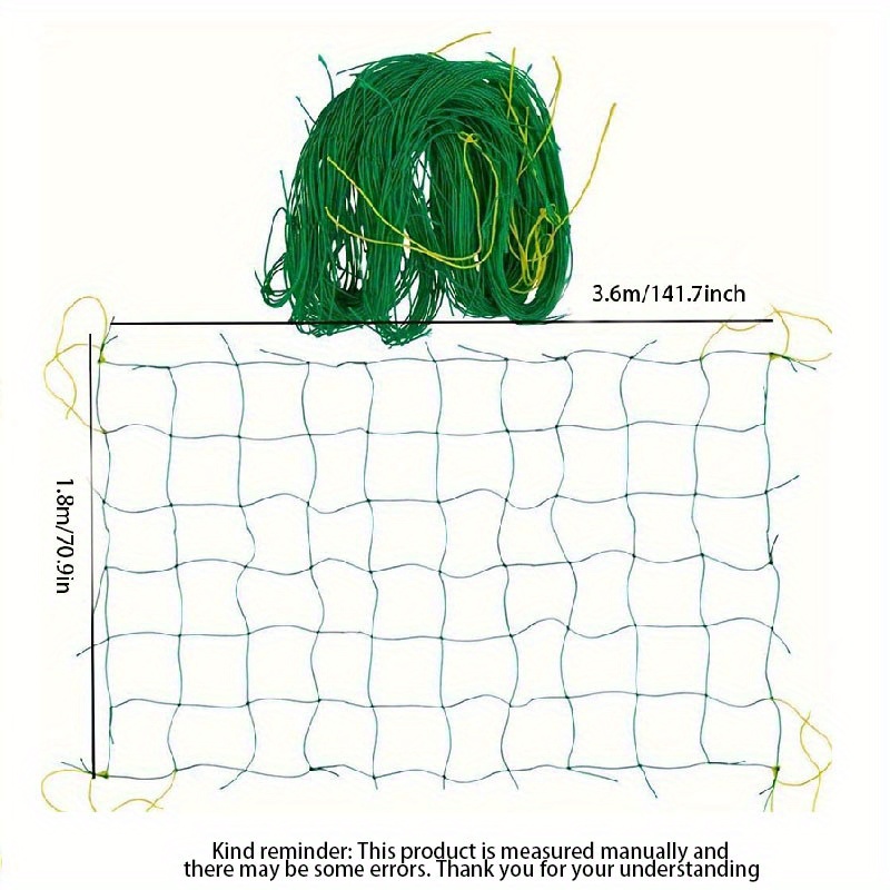 TEMU 1pc Garden - Strong Support For Climbing Vegetables, Peas, Beans, , Tomatoes, And Large Plants, Durable Plastic Material, Color: Green