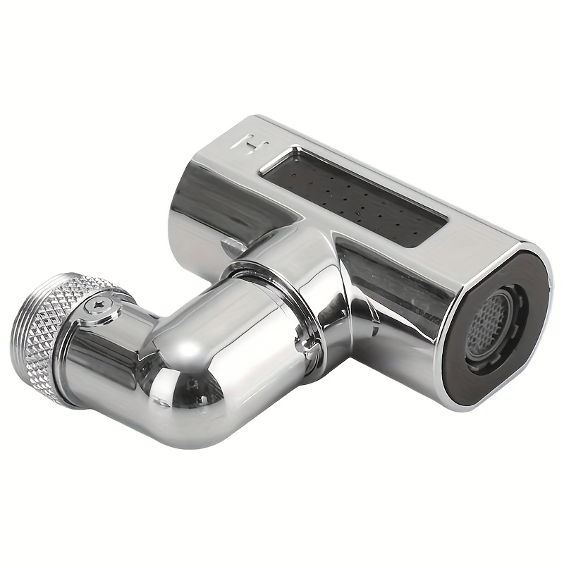 E-shop Spritzfreier 360° drehbarer Wasserhahn-Sprühadapter mit Strahl-/Sprühmodi – Hochwertiger PVC/langlebiger Konverter, geeignet für Küchenspülen &