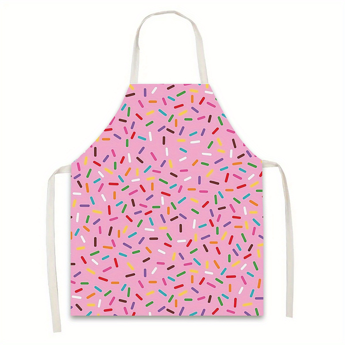 TEMU 1 Apron, Colorful Candy Polka Dot Print Apron, Featuring A Vibrant Candy Pattern To Create A Atmosphere, Suitable For Gardening, Catering, Etc.,
