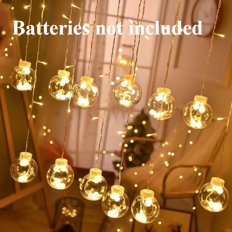 TEMU [wish Ball Led Lights] Wish Ball String Lights - 118.11 Inches, 2026 New Model, 8 Lighting , 108pcs Led Beads, Battery Powered (no Plug),