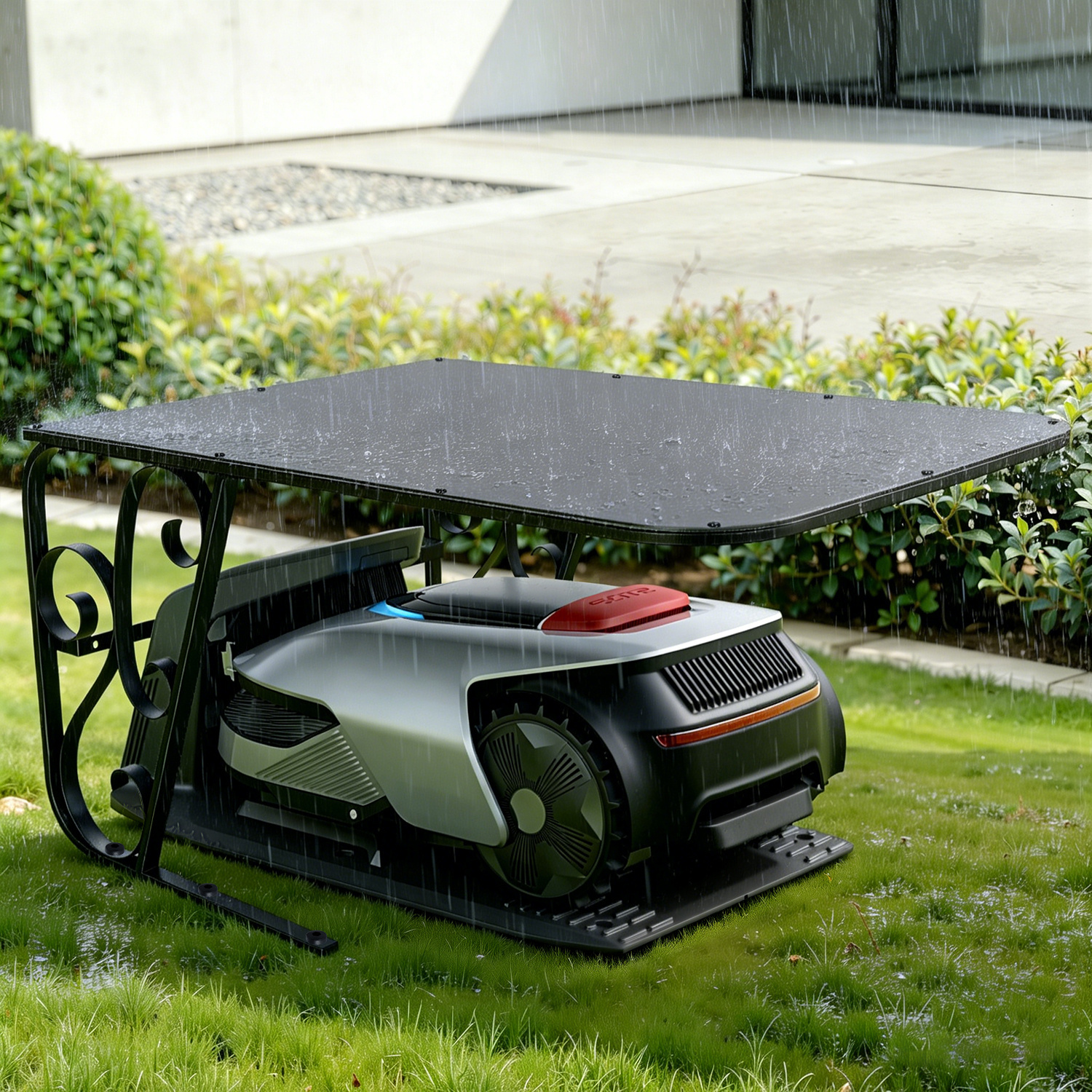 Lawn Mower Garage Roof Canopy, Durable Outdoor Sun Protection Cover For Robotic Lawn Mower, Garden Shelter