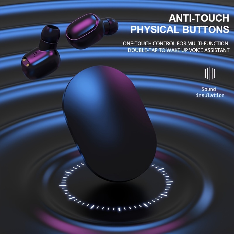Wireless Headset Earplug Stereo Noise Reduction, In-Ear Wireless Earphones, Touch Wireless Headset, Charging Case with Wireless Earphones, Control Music Player Audio Headset Electronic Ear Plug
