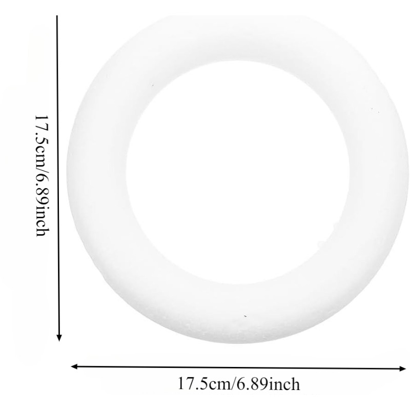 set of 10 polystyrene wreath forms for crafting ideal for making holiday decorations and party ornaments