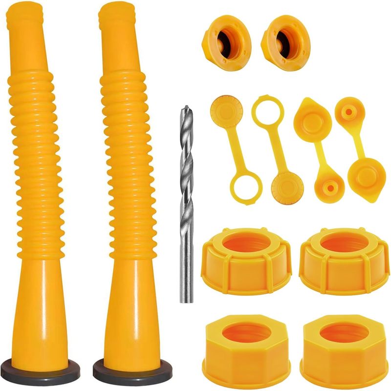 TEMU Replacement Kit For Gas Can Spouts - Fits For 1/2, 2, 5, And 10-gallon Containers Comes With A Pre-installed Seal For Immediate Use