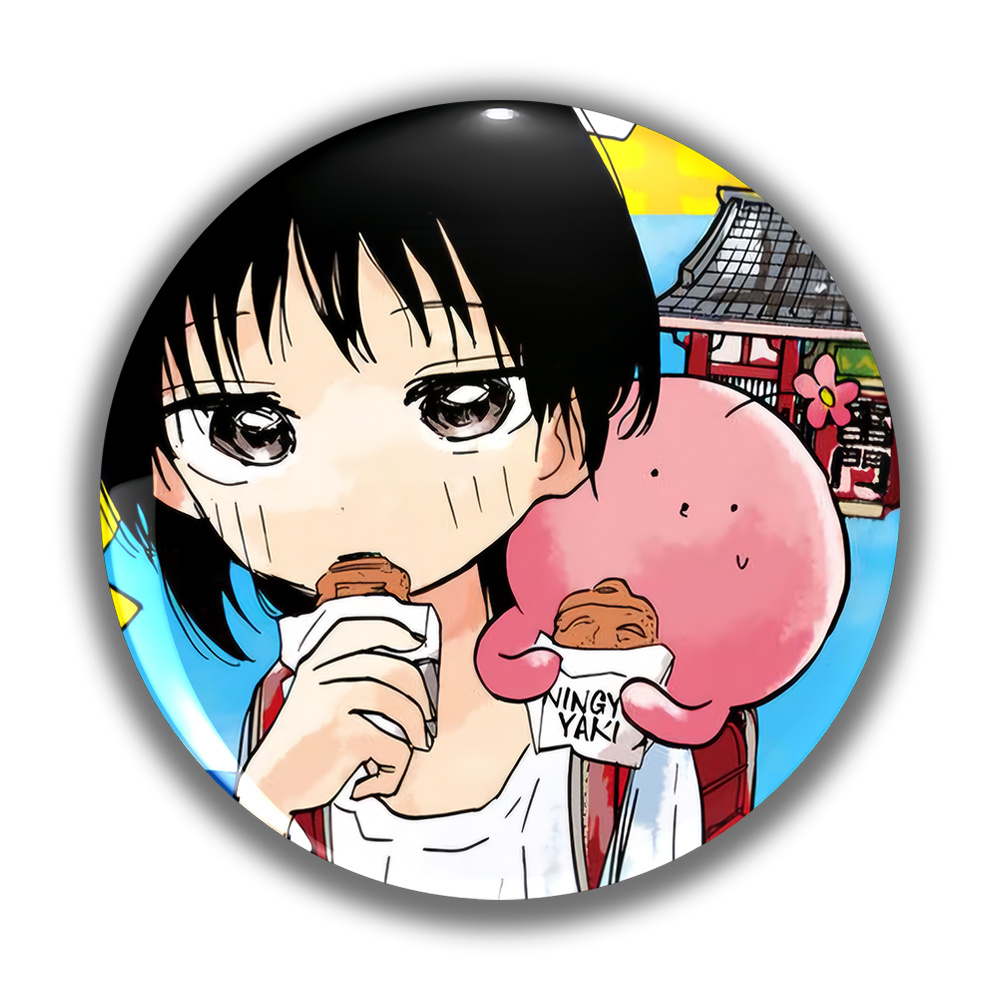 TEMU Cartoon Anime Brooch, Men's Casual Round Brooch, Fashionable And Gorgeous Badge, Unisex, Suitable For Fun Gifts Between Family