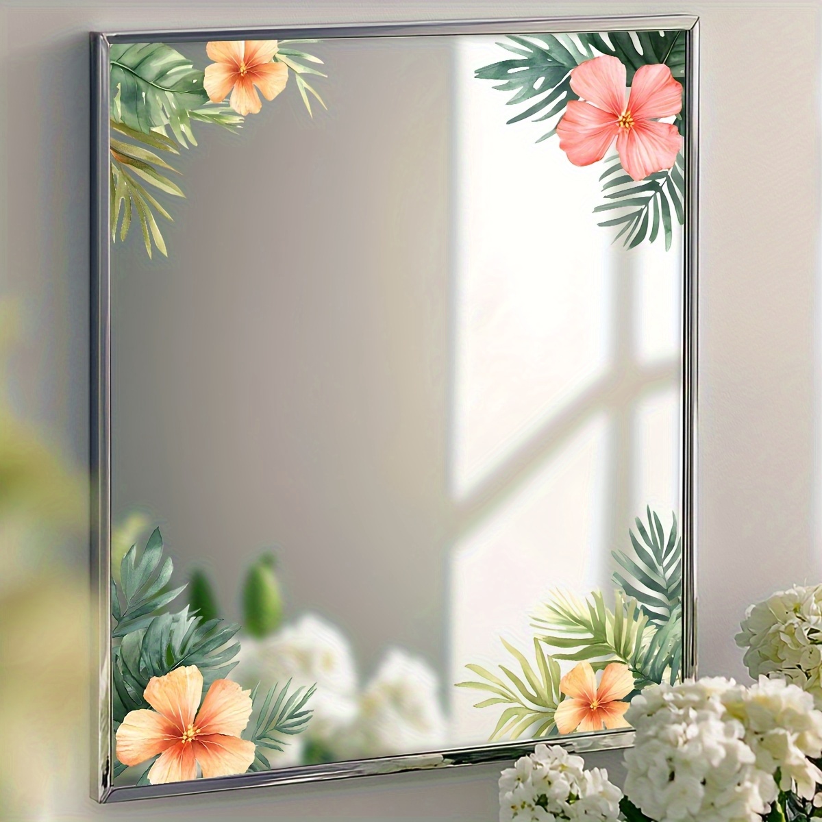 Image of 1pc Decorative Wall Stickers-removable, Waterproof Pvc, Suitable For Home, Office, Classroom-perfect For Cabinet, Mirror, Living Room