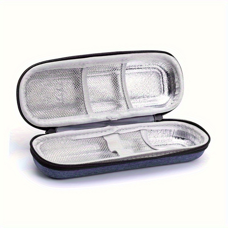 Image of 1pc Medkitpro Insulated Eva Storage Case, Portable Medical Cooler Bag For Insulin, Meter, And Medication Organizer With Zipper Closure Only The Box Is Sold