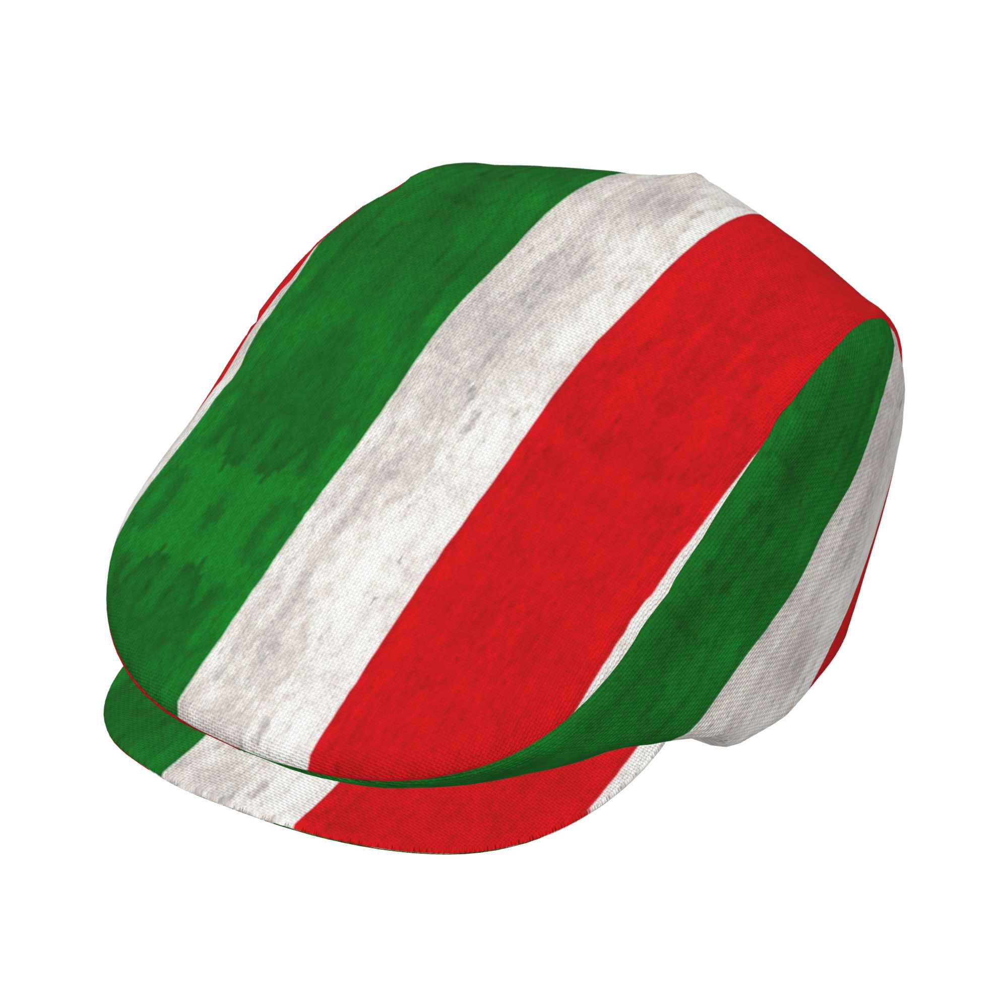 TEMU Chapeaux à visière plate imprimés à motif drapeau italien aquarelle pour hommes et femmes, casquettes de journalier, bérets, chapeaux irlandais,