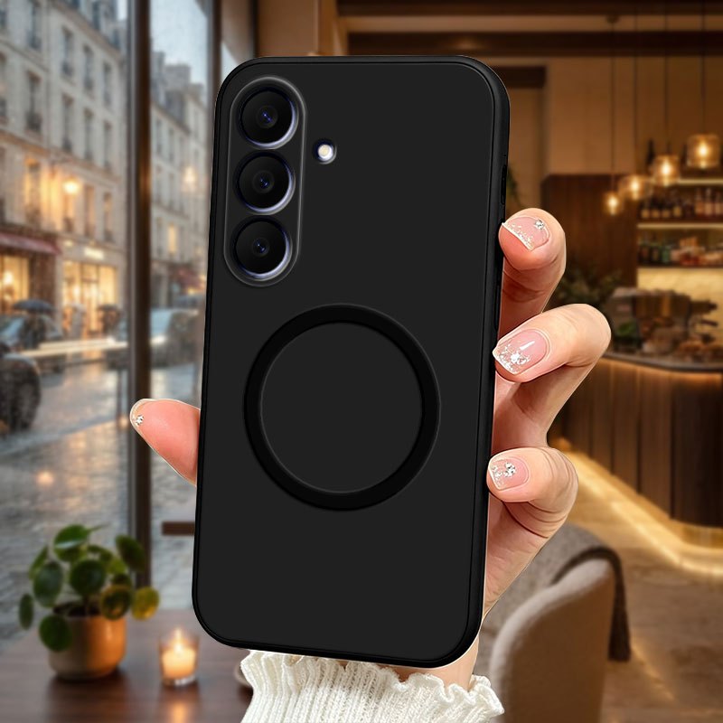 TEMU Phone Case - For Galaxy S26 Fe Lens Full Coverage Anti-drop Magnetic Ring Phone Case, Premium Tpu Shockproof Scratch-resistant Magnetic