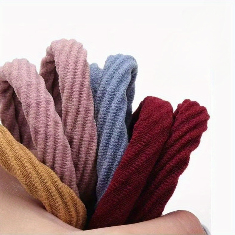 [Satin Hair Ties] 50pcs Black/Assorted Colors Satin Nylon Hair Ties, Women's Curly Hair Accessories, Headbands Hair Ties Scrunchies for Women and, Thanksgiving Christmas Gifts