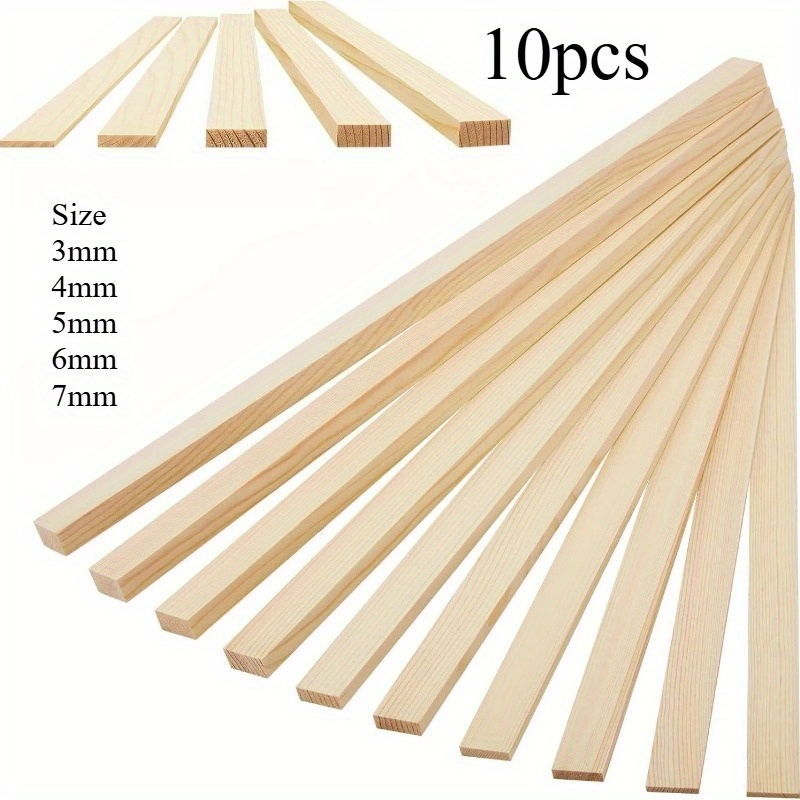TEMU Set Of 10 Wooden, Ceramic, And Clay Crafting Rollers With Guides (pottery Clay Board Strips) - Wooden Rolling Guides In Thicknesses Of 3/4/5/6/7