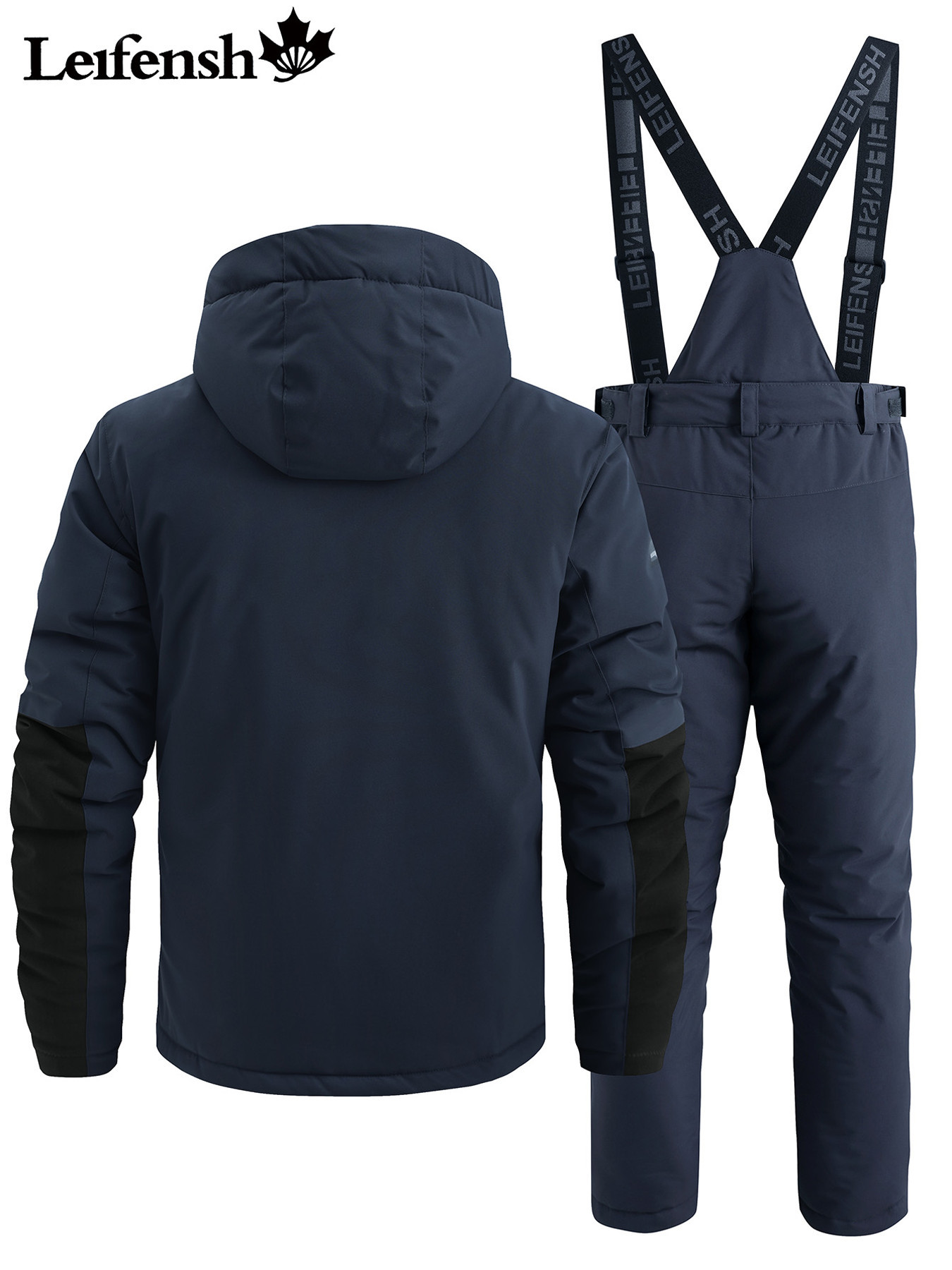 Men's Ski Jacket and Suit Set, 2pcs Windproof Snowboard Outfit