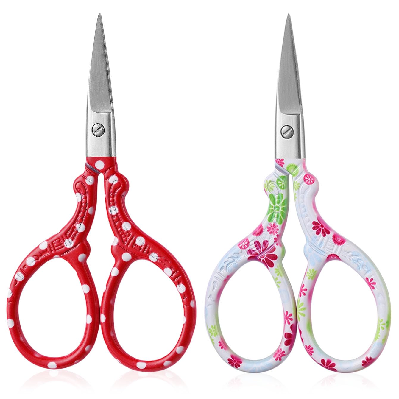 TEMU 2pcs Sewing Embroidery Scissors, 3.6 Inches Steel Crochet Scissors Craft Scissors For Cross Stitch Supplies, Crochet Additions, Paper Cutting,