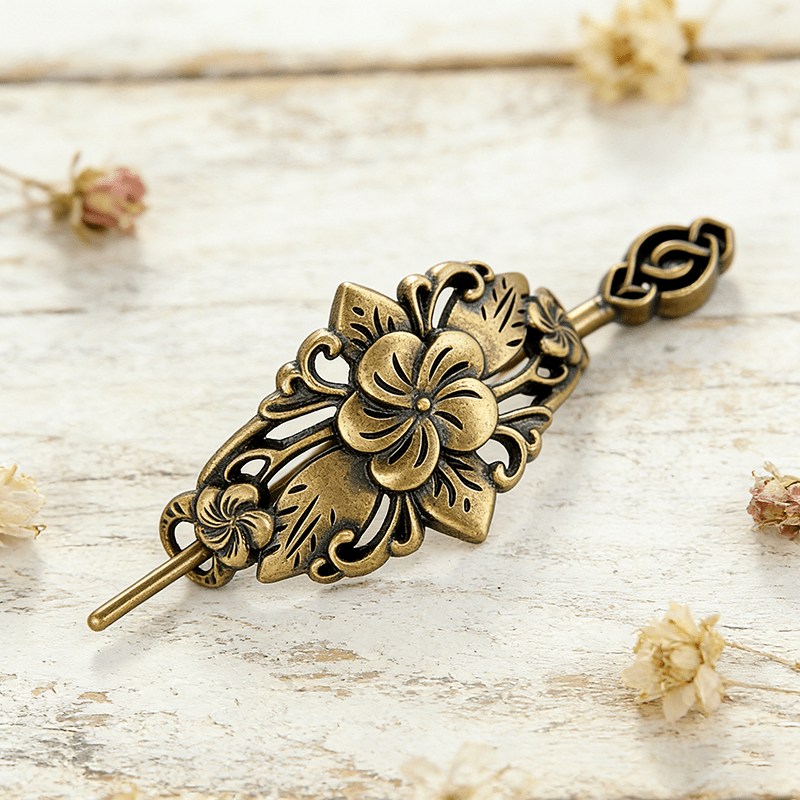 TEMU 1pc Vintage Elegant Carved Hair Stick, Pin Accessory For Atmosphere To Hairstyles, Daily Wear, Parties, Weddings & Gifting, Ideal For Love Retro